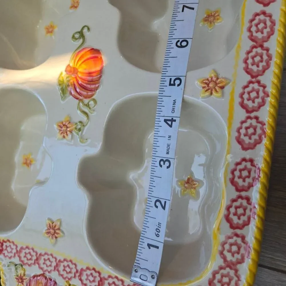 Temp-tations Pumpkin Patch Muffin Baking Pan w/ Wire Rack Fall Halloween Thanksg